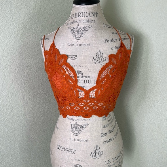 Free People Other - Free People Orange Lace Bralette